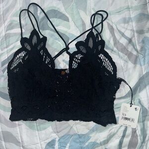 Free People Adela Black Bralette NWT